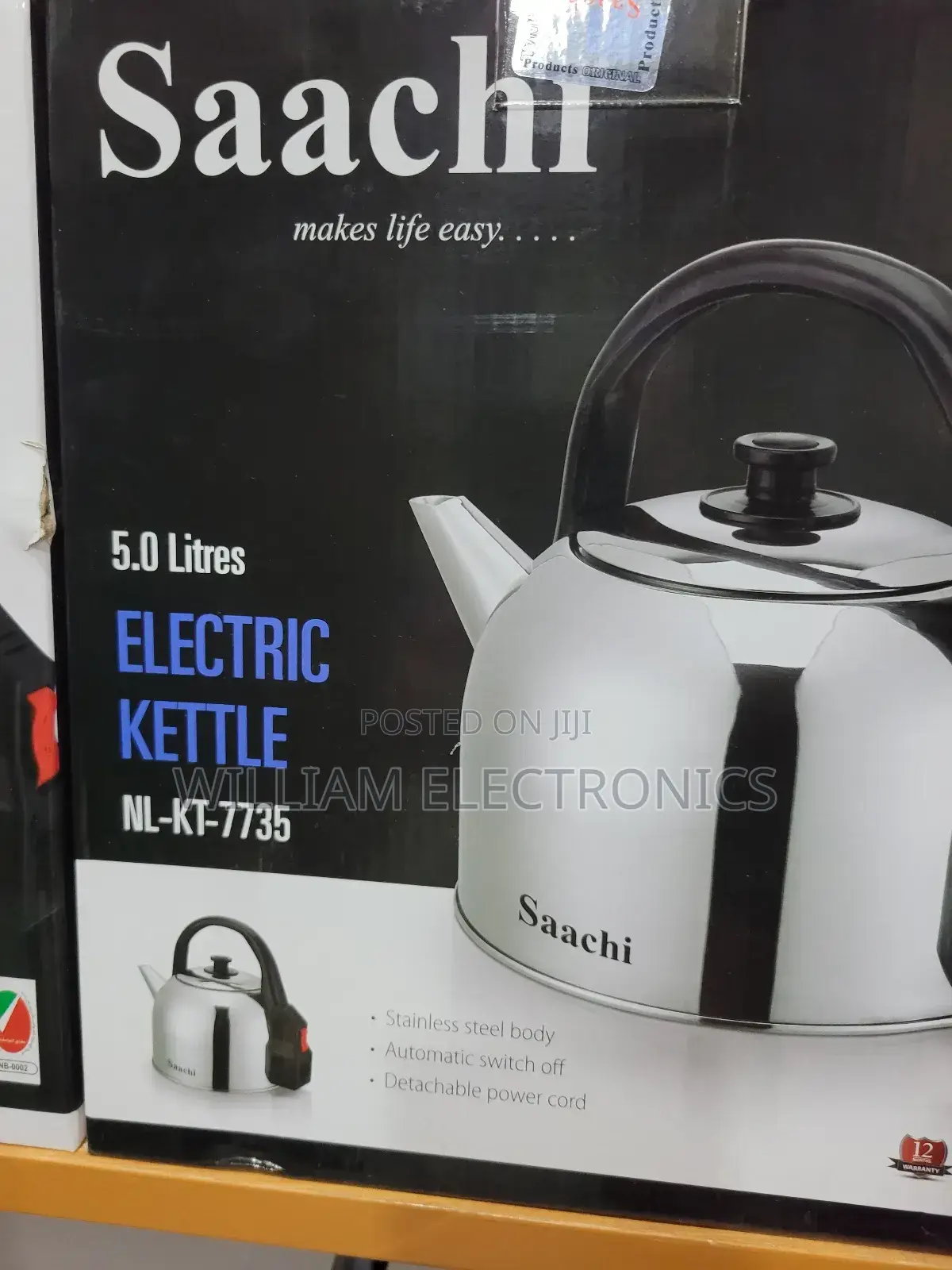 5L Electric Kettle Saachi With Water Level Indicators