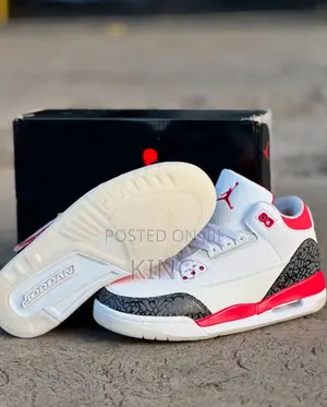 Genuine Air Jordan 3 Fire Red