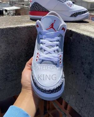 Lux Air Jordan 3 Fire Red Sneakers