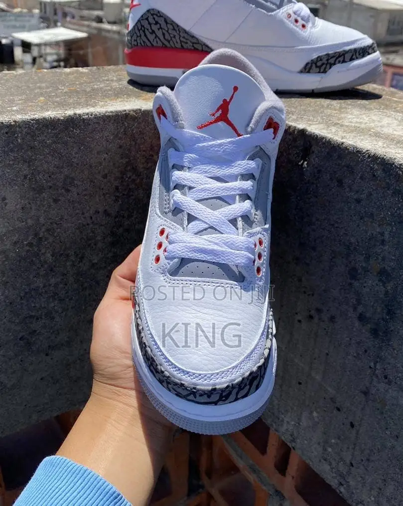 Lux Air Jordan 3 Fire Red Sneakers