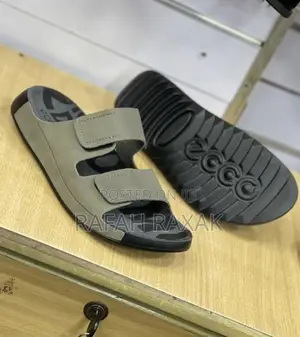 Original Grey Double Strap Casual Ecco Leather Sandals