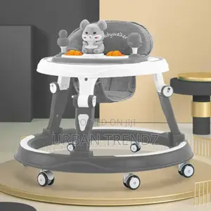 Baby Walker Adjustable Height, Multi-Function Anti-Rollover