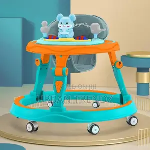 Baby Walker Adjustable Height, Multi-Function Anti-Rollover