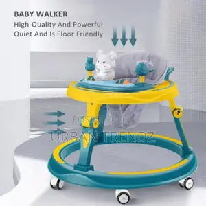 Baby Walker Adjustable Height, Multi-Function Anti-Rollover