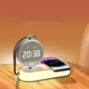 Smart Wireless Charger With Digital Night Light Alarm Clock