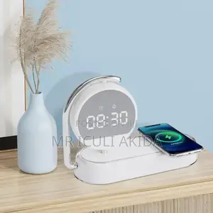 Smart Wireless Charger With Digital Night Light Alarm Clock