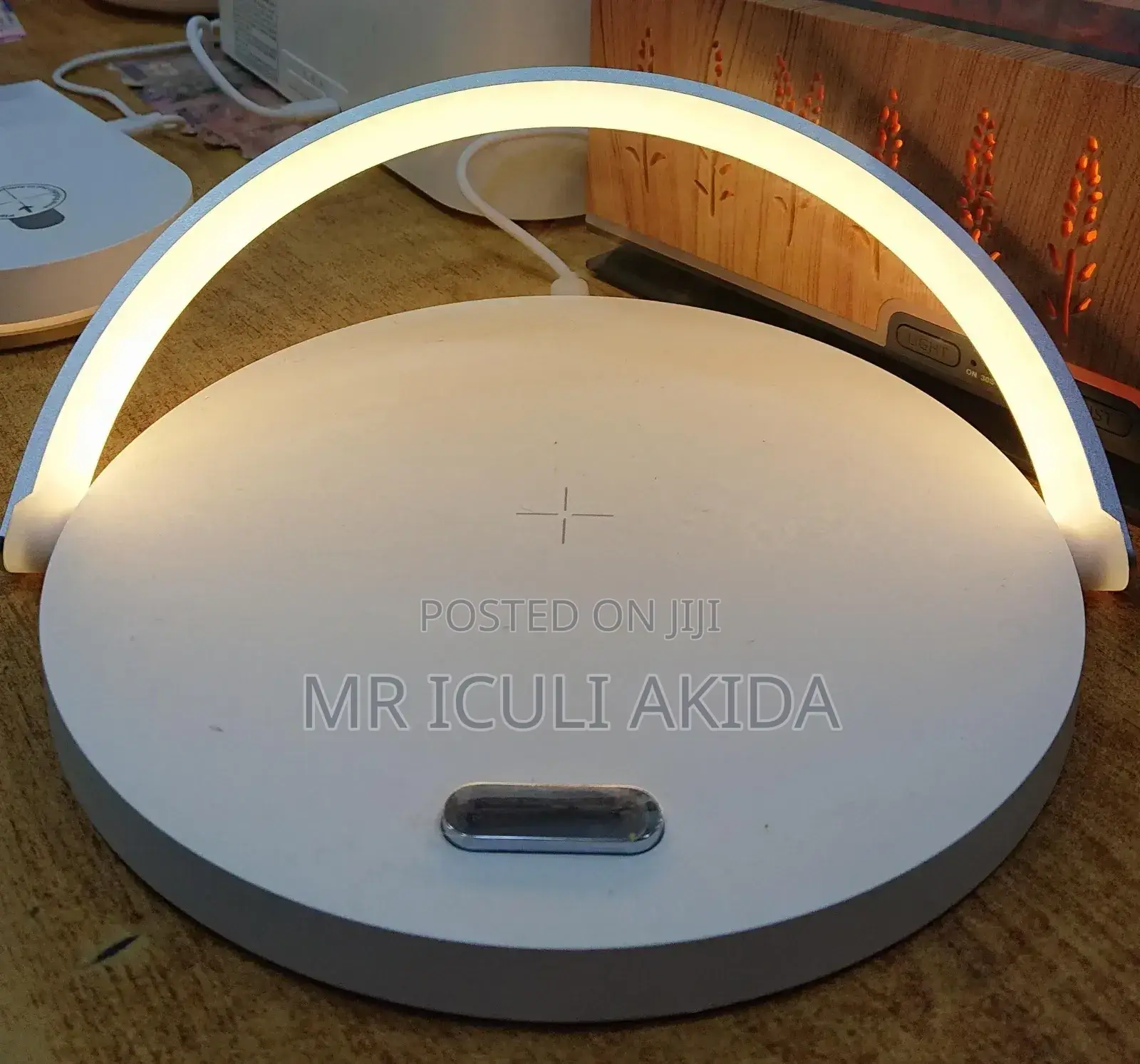 2in1 Smart Fast Wireless Charger With Half Moon Night Light