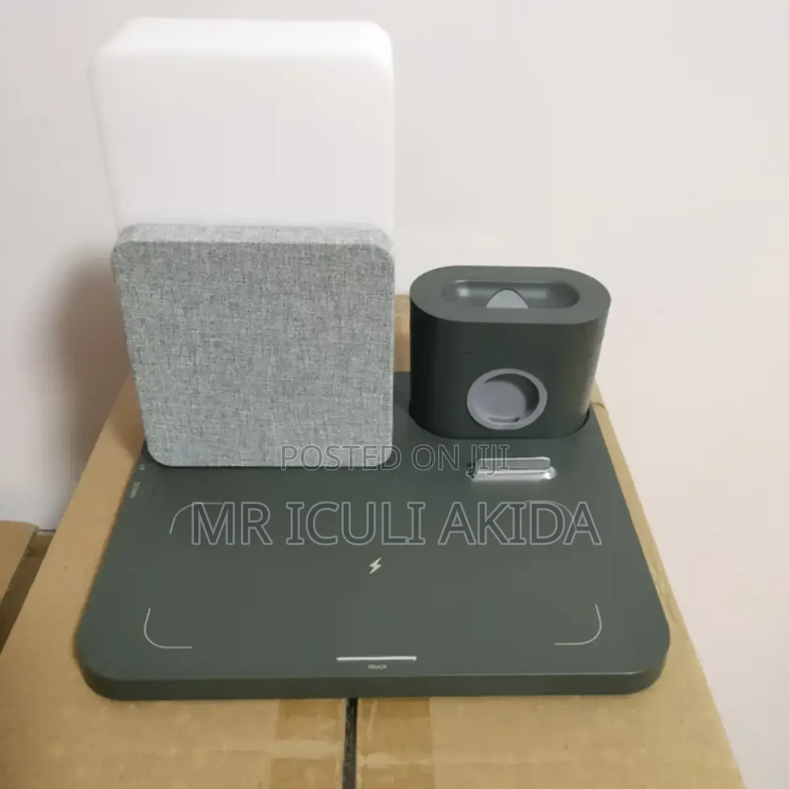 Wireless Charger WTH Digital Alarm Clock Warm Night Light