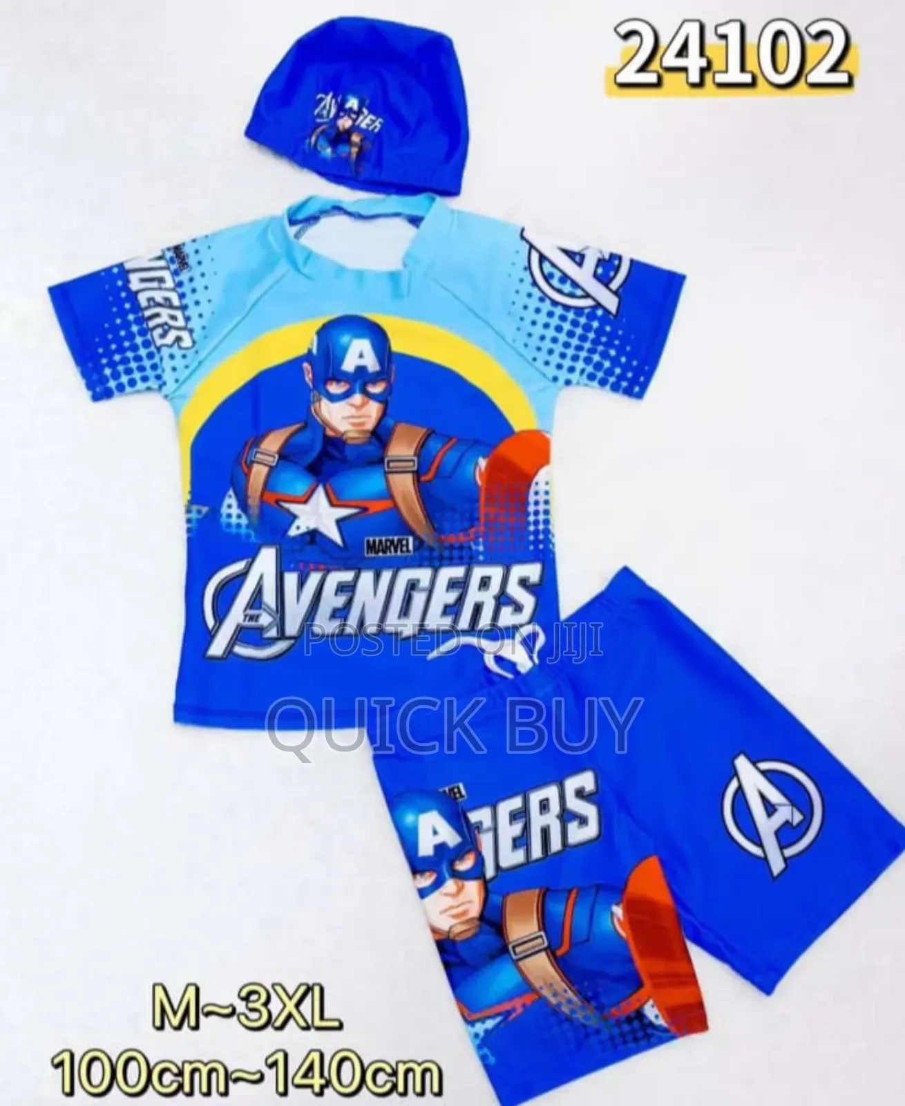 Original Quality Captain America Elegant Swim Set for Boys