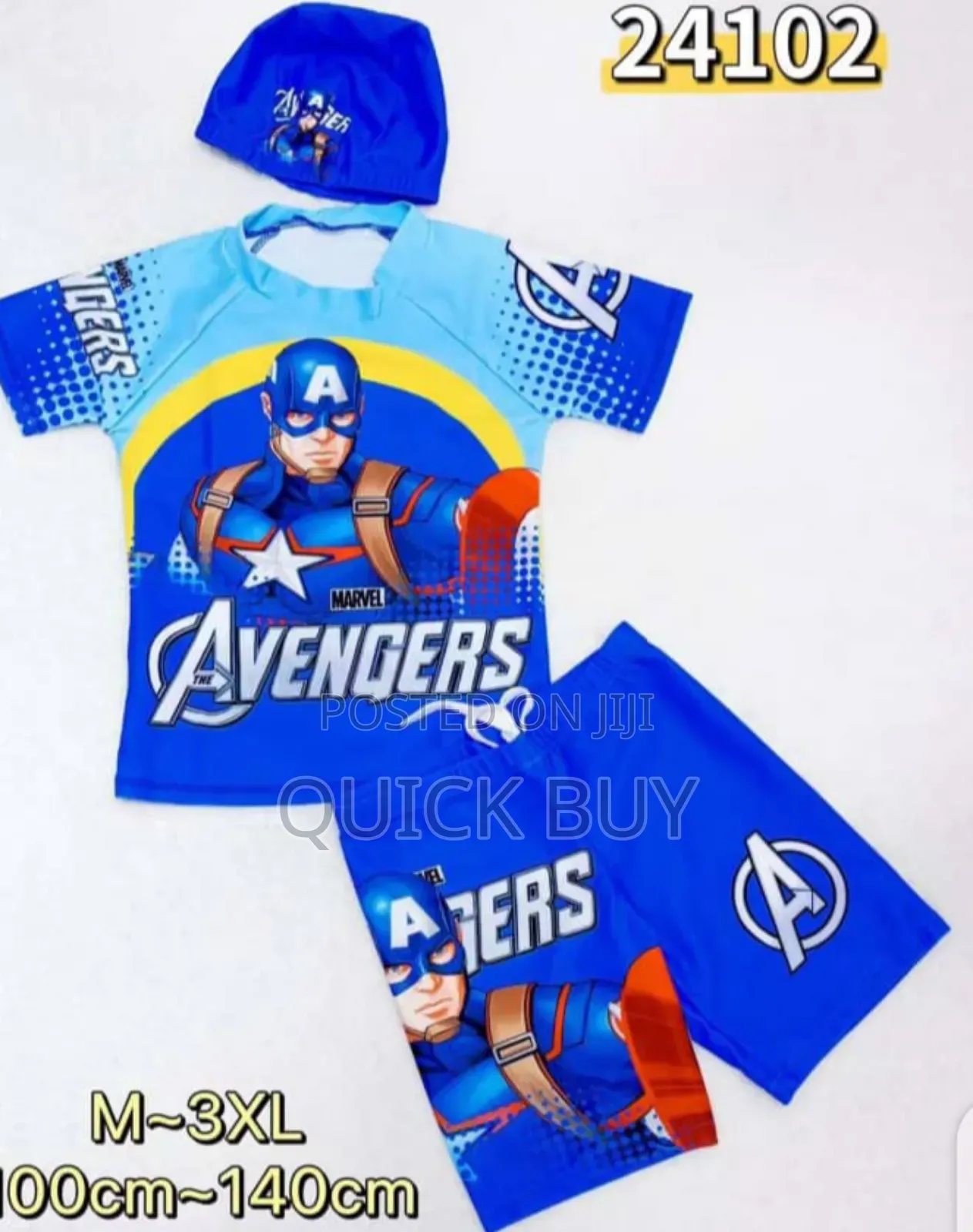 Original Quality Captain America Elegant Swim Set for Boys