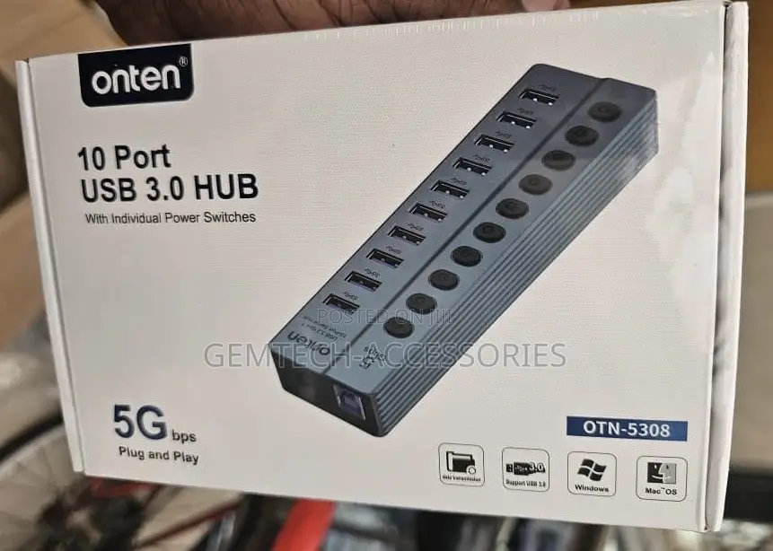 3.0 Usb 10port Hub With Individual Switches