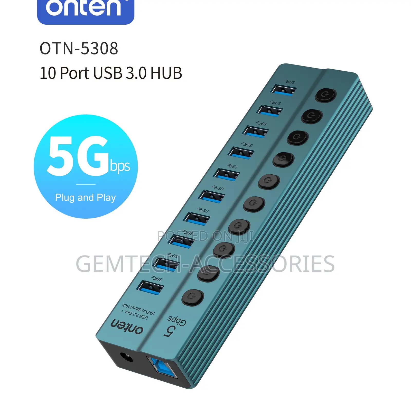 3.0 Usb 10port Hub With Individual Switches