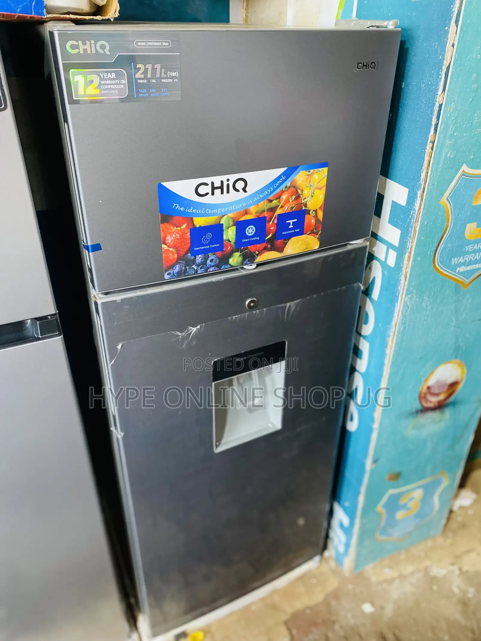 Chiq 270L Fridge With Dispenser