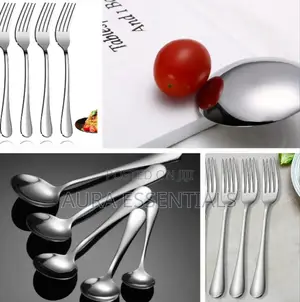 12pcs Stainless Steel Dinner Forks and Spoons Set