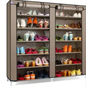 Brown Portable Shoe Wardrobe