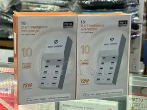 Type-C Smartphone Charger 10 in 1 Ports 72W