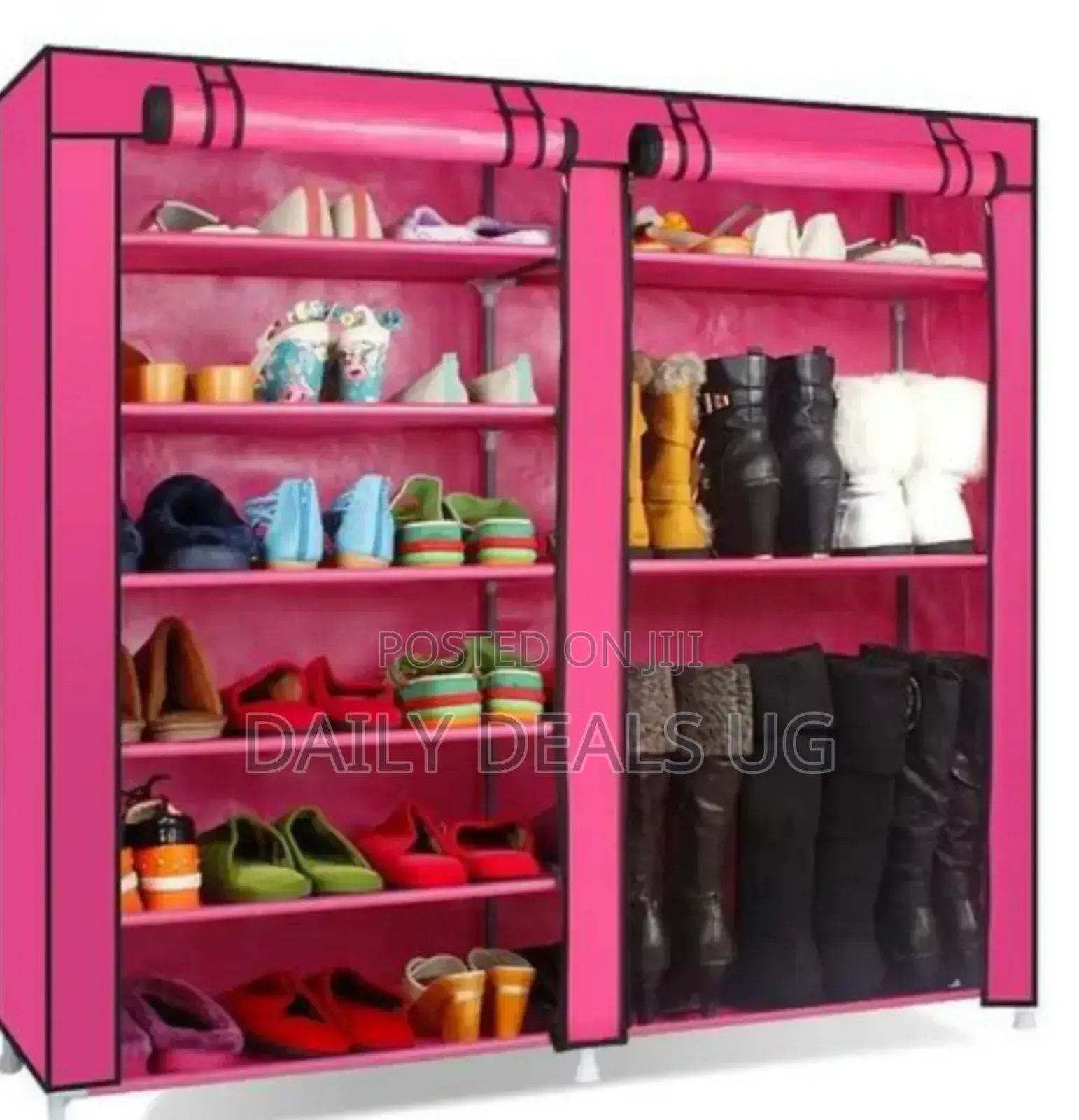 Pink Portable Shoe Wardrobe