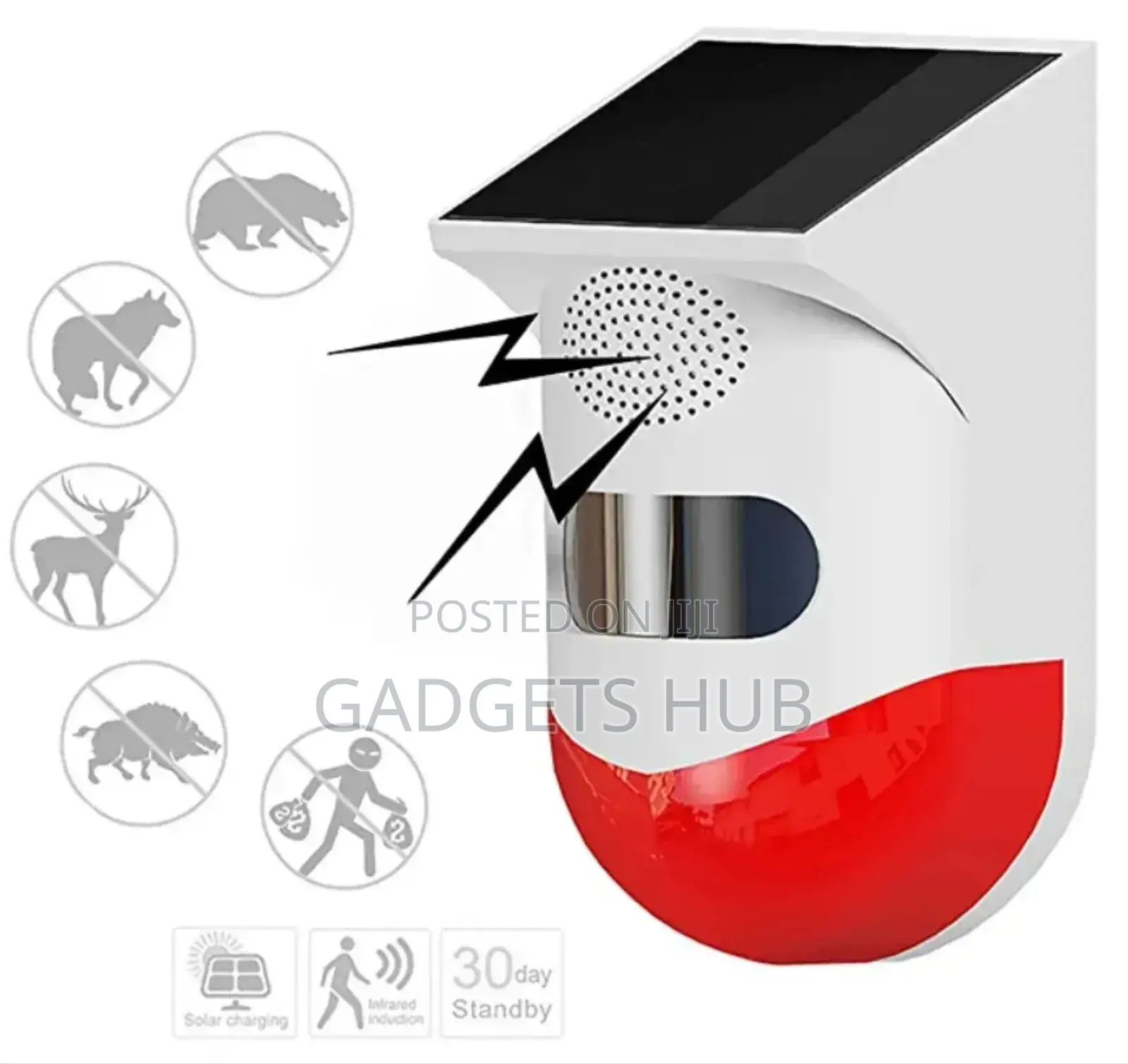 Solar Powered Wireless Infrared Motion Sensor Detector Alarm