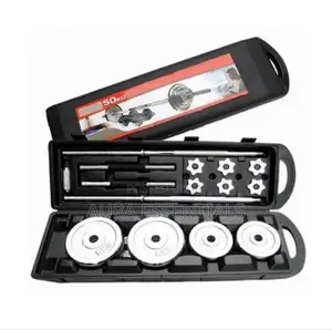 50kg Adjustable 2 in 1 Dumbbells Barbell Set