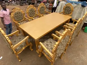Chester Mahogany Gold Dining Set