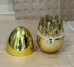 Gold Egg Shaped Forks Holder