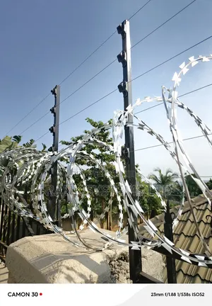 Electric Fence System With Razor Wire