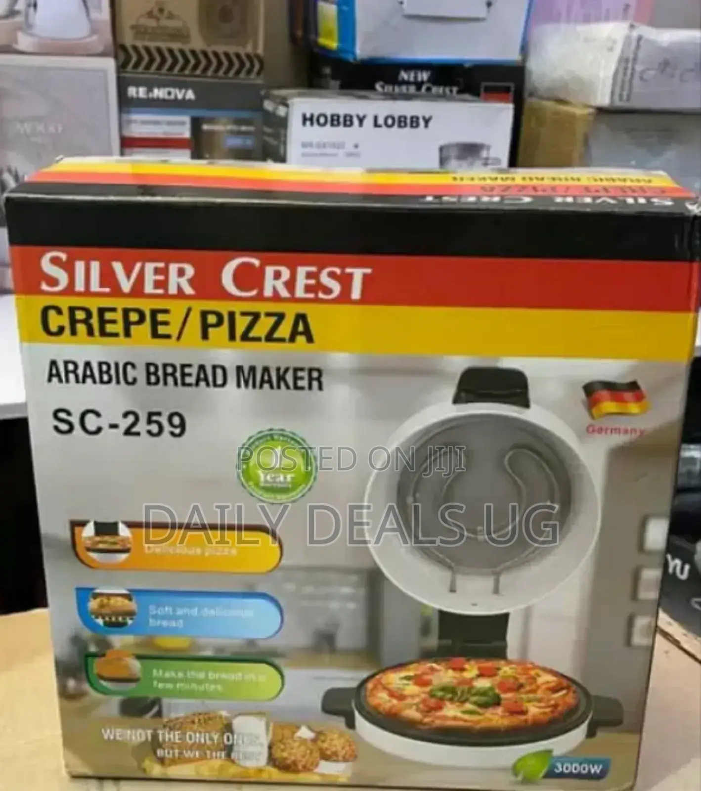 Electric Sliver Crest Pizza Maker