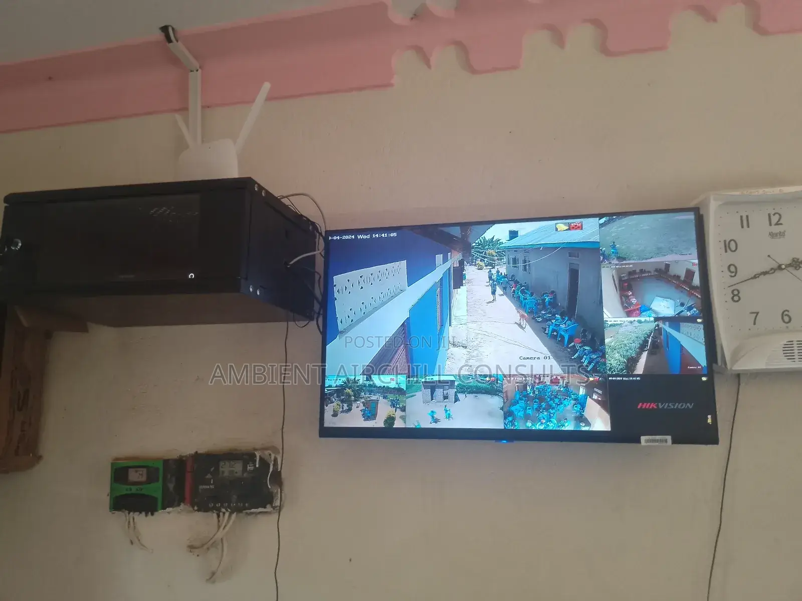 Installation of Air Condition Machine, CCTV Cameras