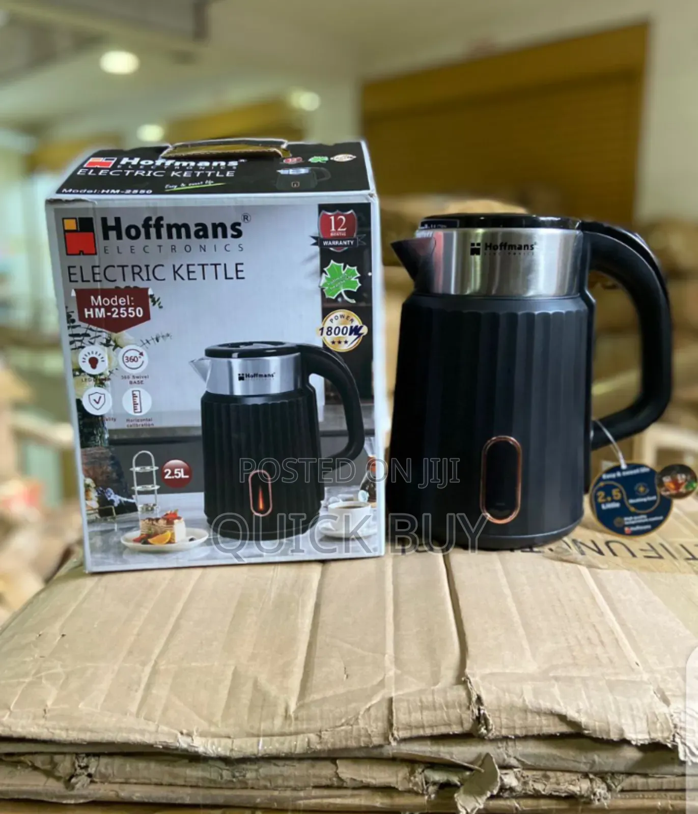 Premium Heavy Duty Hoffman Robust Electric Kettle 2.5L
