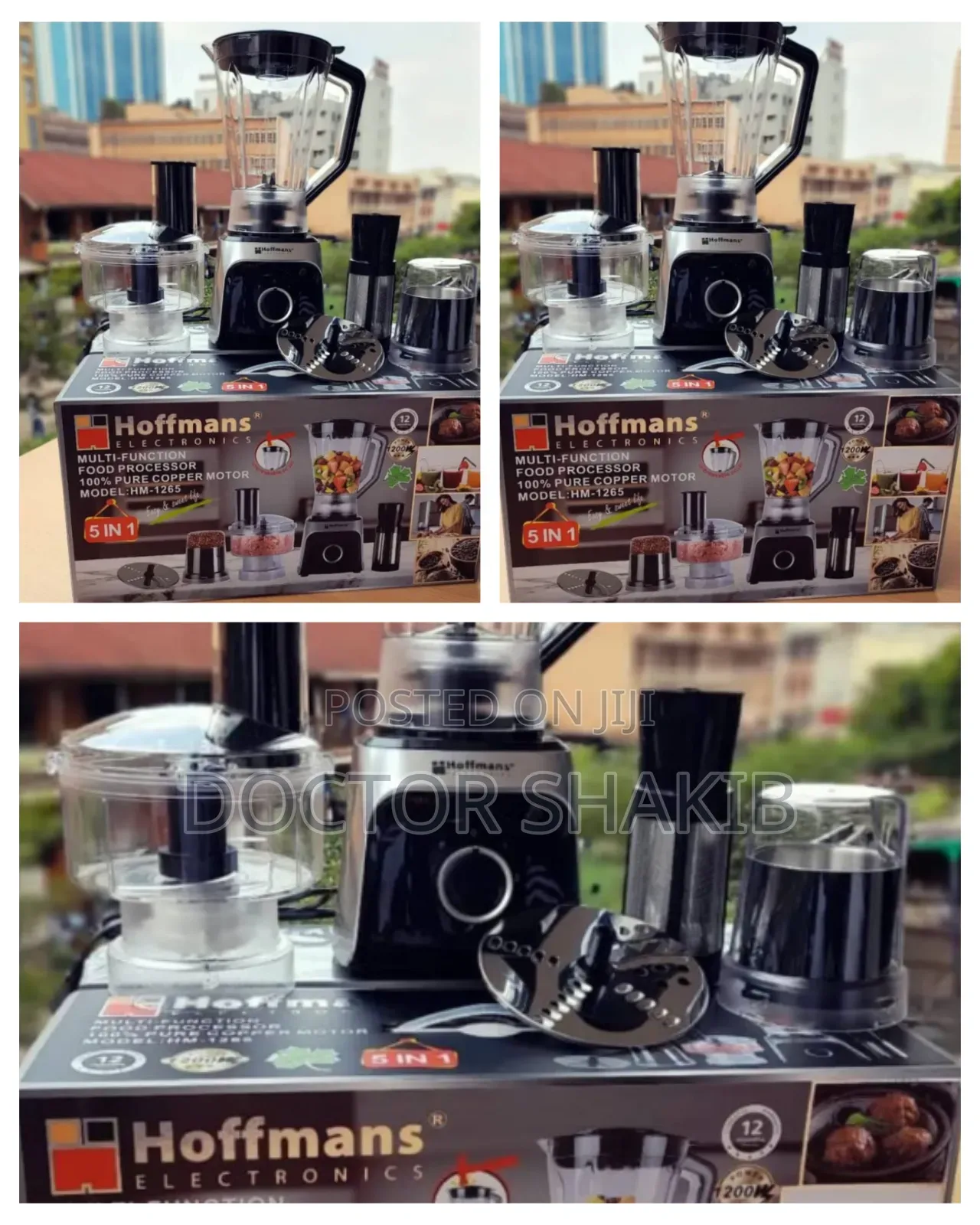 New HM-1265 Multifunctional 5-in-1 Hoffman Food Processor