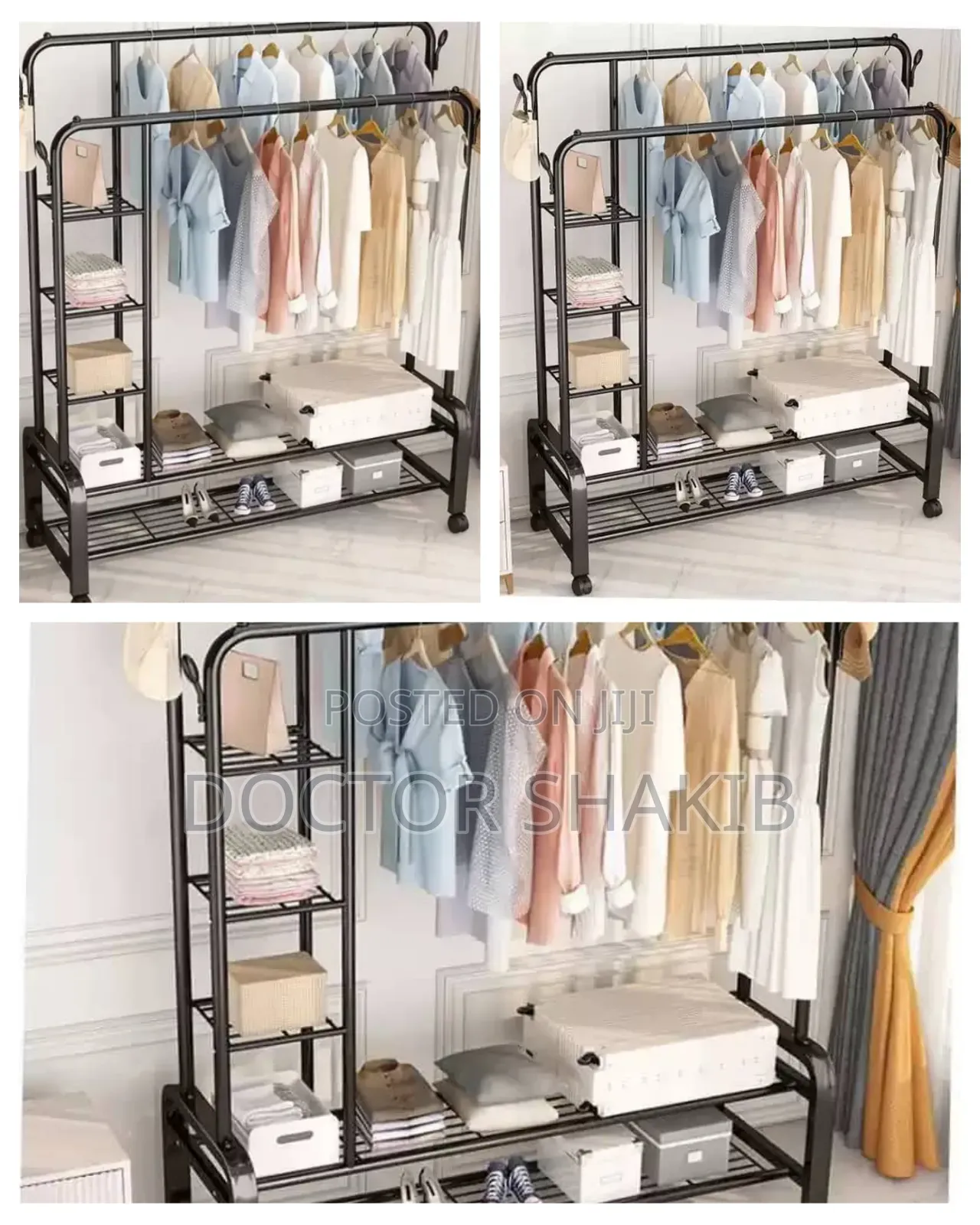 Heavy-Duty Garment Clothes Rack-New
