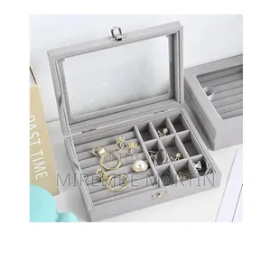Grey Jewelry Storage Box.
