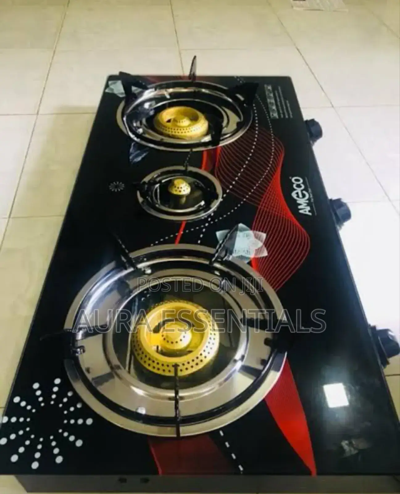 Basse Tripple Gas Burner Black