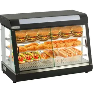 90*45*67CM Countertop Food Warmer Display Case 3 Shelf
