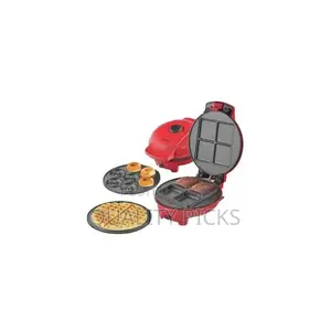 Saachi 3 in 1 Donut Brownie Waffle Maker-700w - Red