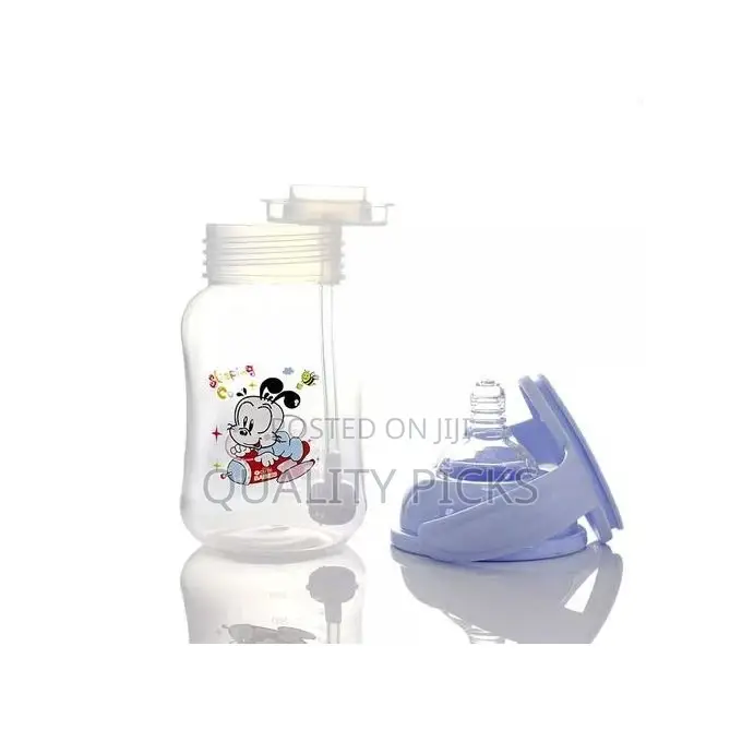 240ml Milk Glass Baby Feeding Bottle - Multi-Colours.