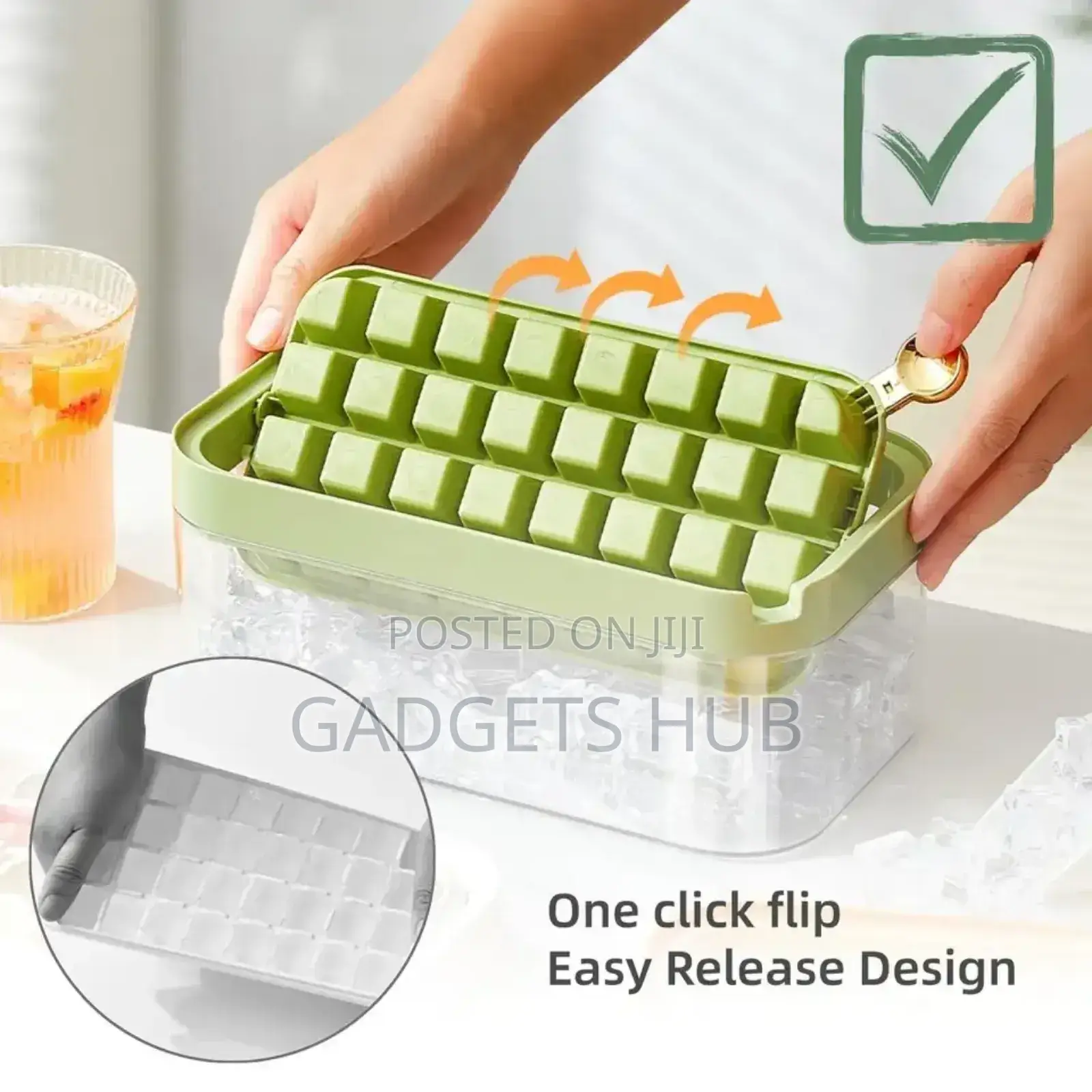 Ice Box 1 Set Ice Cube Tray With Lid Transparent
Box