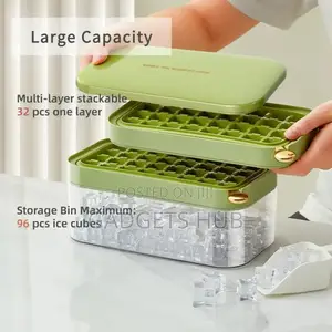Ice Box 1 Set Ice Cube Tray With Lid Transparent
Box