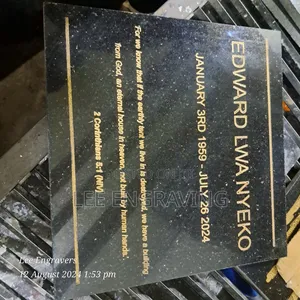 Memory Stone. In Granite 40x40