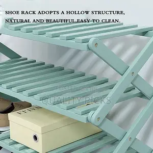5 Tier Wooden Bamboo Shoe Rack Storage Shelf Organizer