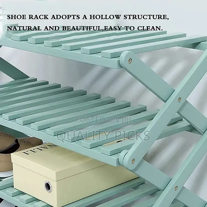 5 Tier Wooden Bamboo Shoe Rack Storage Shelf Organizer