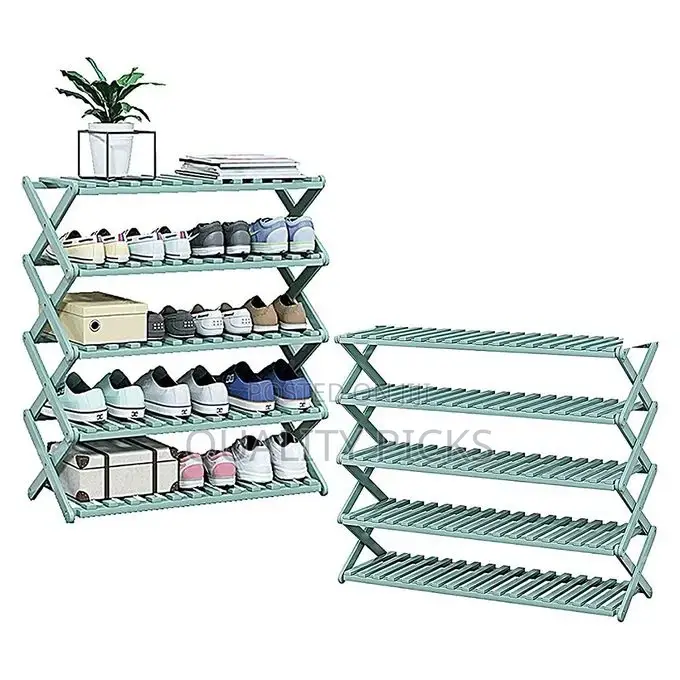 5 Tier Wooden Bamboo Shoe Rack Storage Shelf Organizer