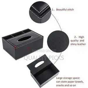 4 Compartment Desk Organizer Tissue Paper Box Holder