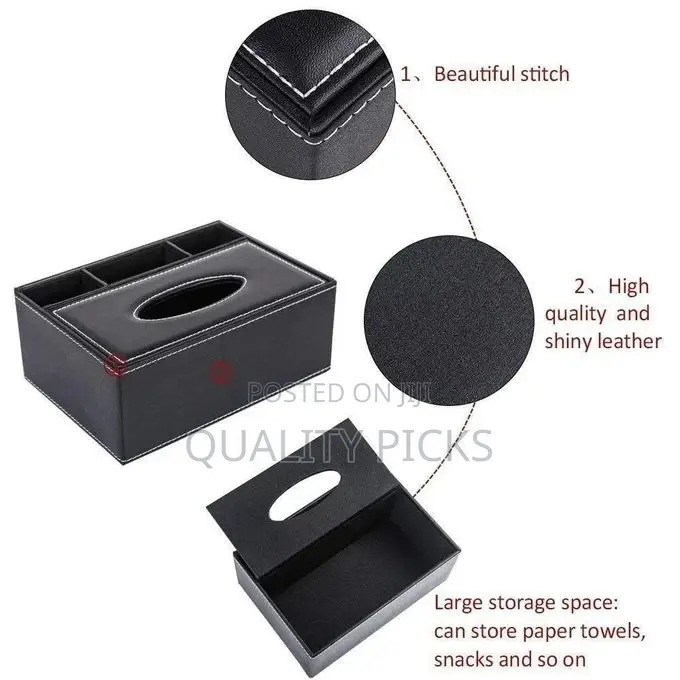 4 Compartment Desk Organizer Tissue Paper Box Holder