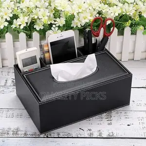 4 Compartment Desk Organizer Tissue Paper Box Holder