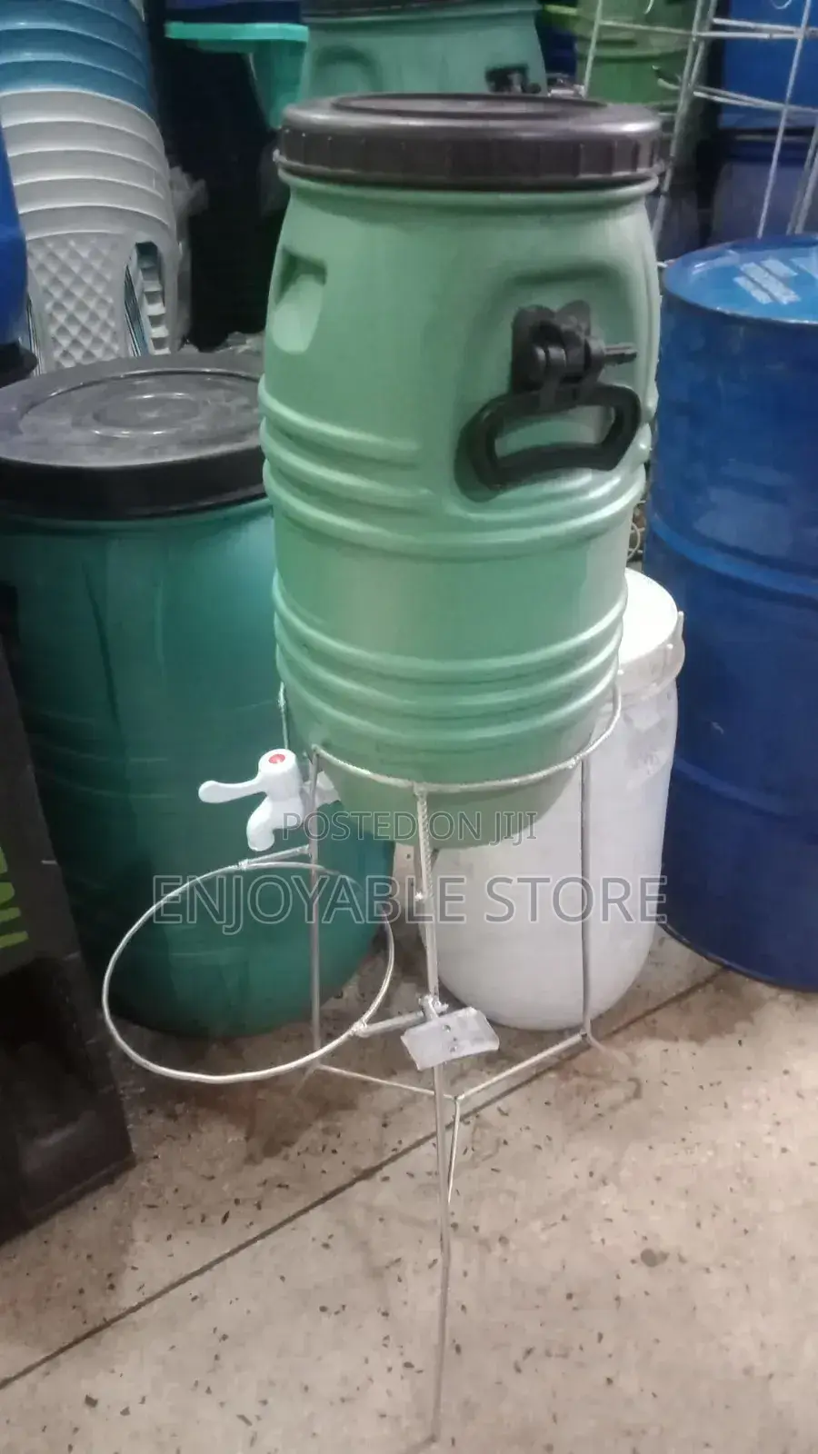 Plastic Water Tap and Stand 30ltrs