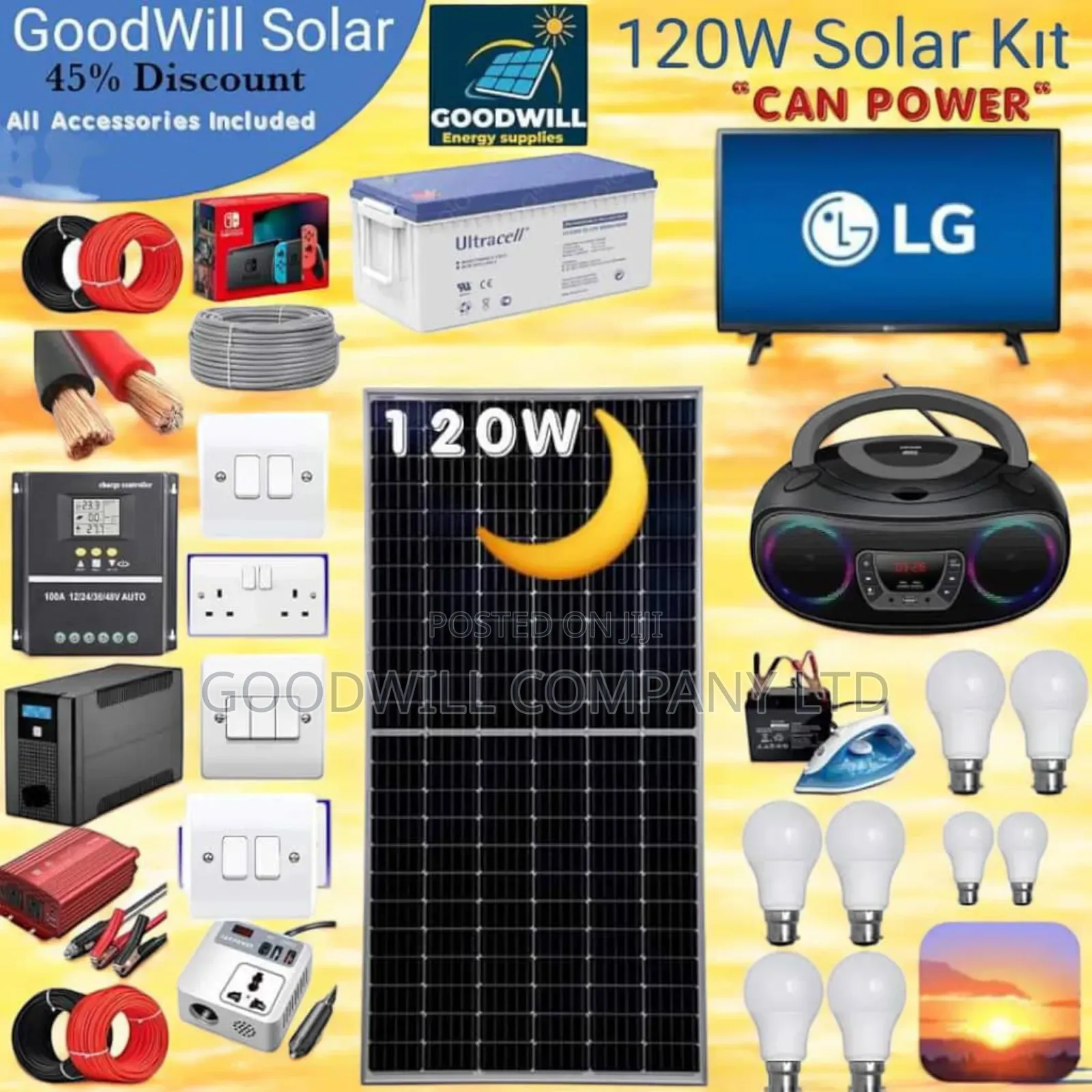 Sunset 120w Solar Kit