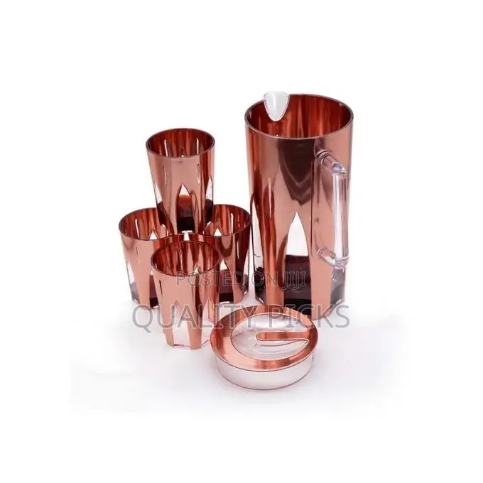 4 Piece Melamine Juice Tumbler Cups and 1piece Jug