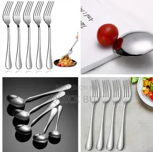 Elegant Silver Ware Set Stainless Cutlery Forks Spoons 12pcs