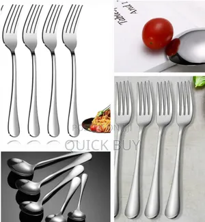 Elegant Silver Ware Set Stainless Cutlery Forks Spoons 12pcs
